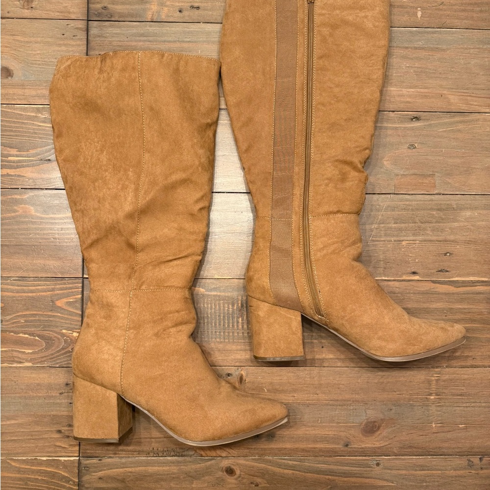 Lane Bryant faux Suede Wide Calf knee high Boots